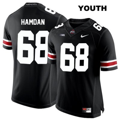 Youth NCAA Ohio State Buckeyes Zaid Hamdan #68 College Stitched Authentic Nike White Number Black Football Jersey OX20J22HR